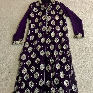 Purple Indian Slit Outfit